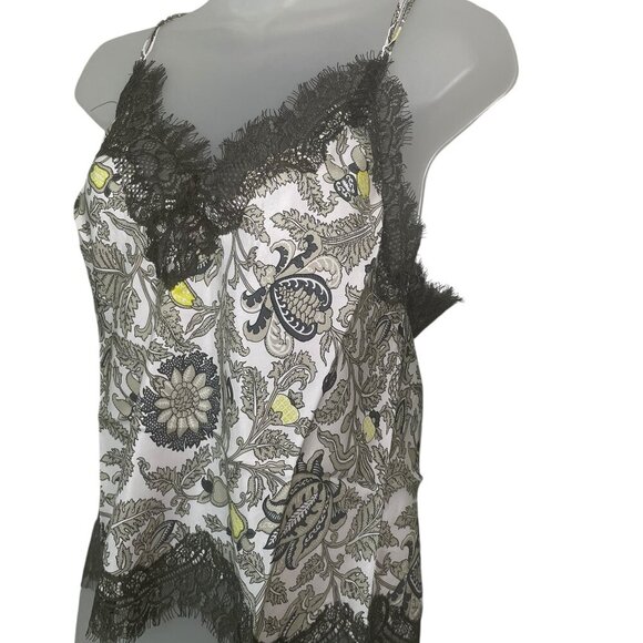 Gold Hawk Green Lace Racerback Silk Cami Top Medium NWT $216 - Picture 5 of 6
